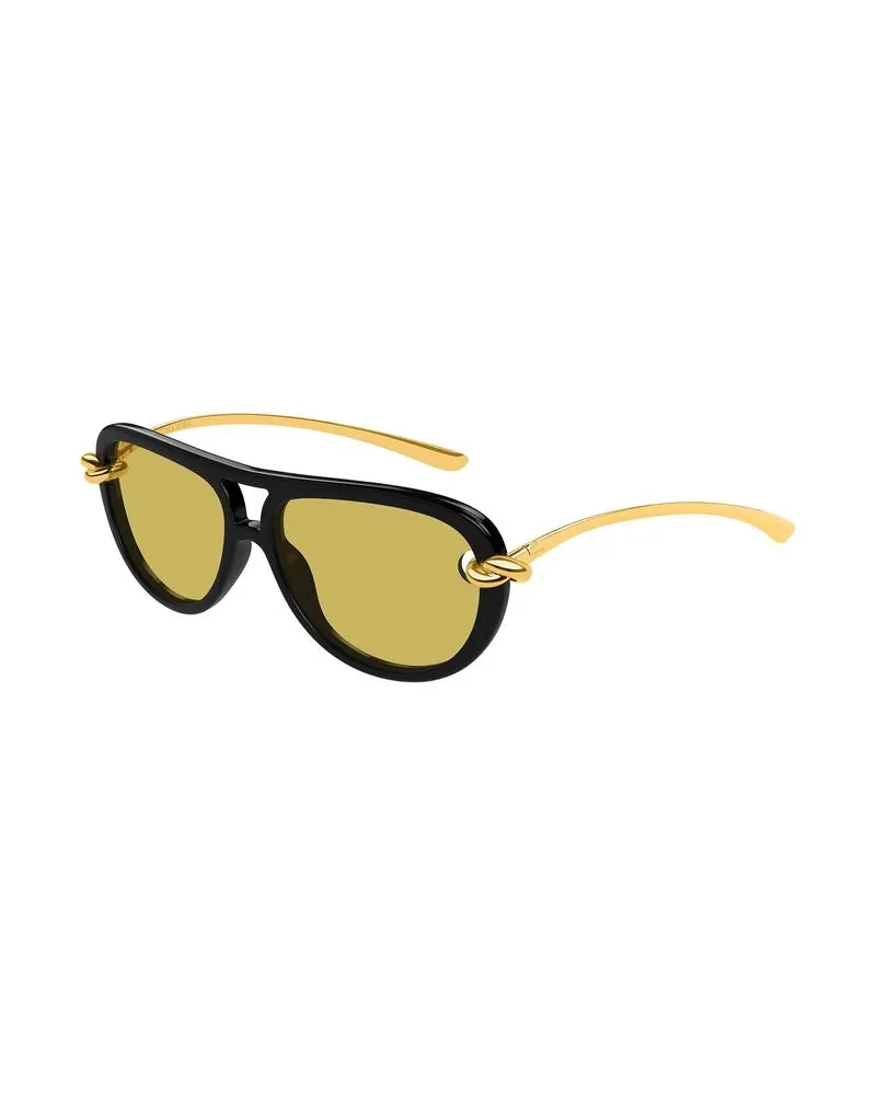 Bottega Veneta Women's Sunglasses Black-Yellow Bio Injection Eyewear - Black/yellow Black