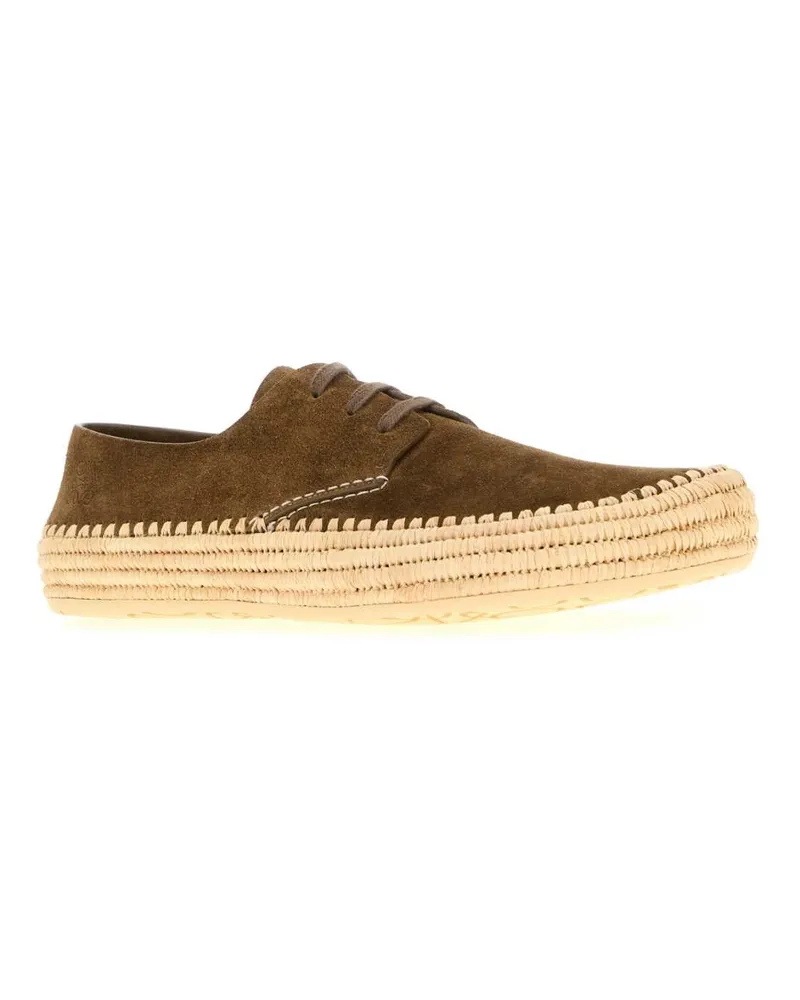 Loewe Men's Rio Flat Brown Suede Brown