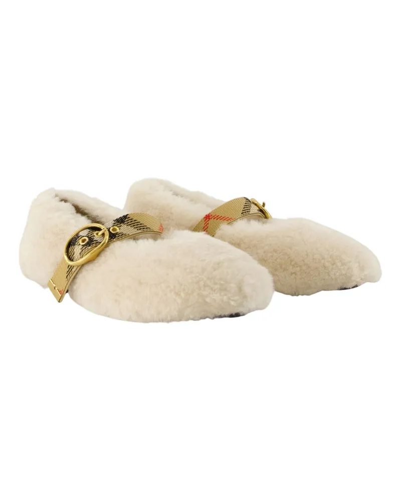 Burberry Lf Robin 05 Ballet Flats — Ivory 