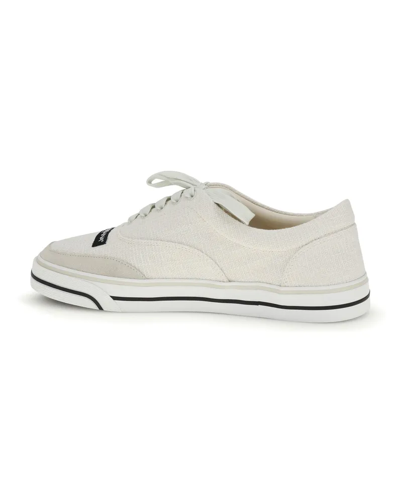 Dolce & Gabbana Men's Sneakers Sailing Linen White-Chalk Upper: Trainers White/chalk White