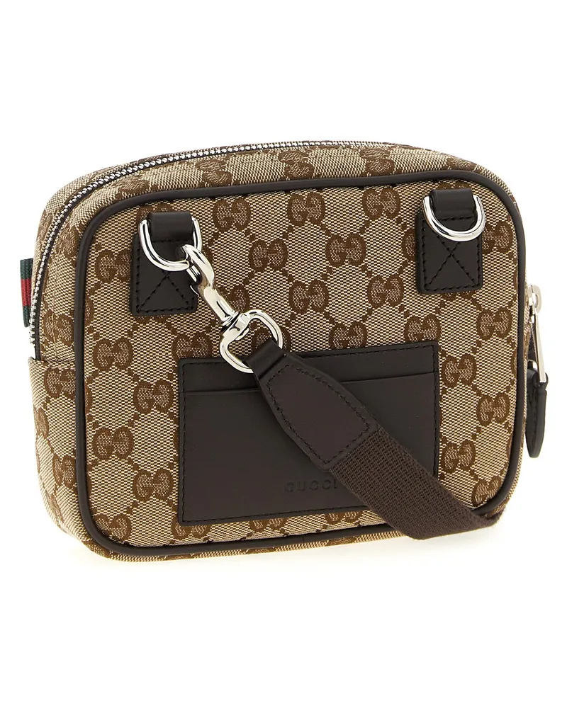 Gucci GG Fabric Crossbody Bag — Beige Beige