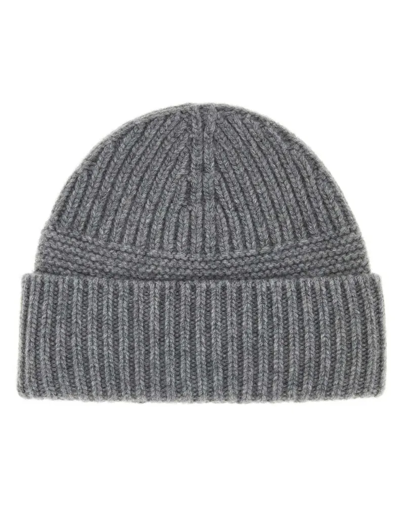 Miu Miu Women's Grey Wool Blend Beanie Hat Grigio Exterior: Cashmere Cappelli E Fasce Per Capelli Gray