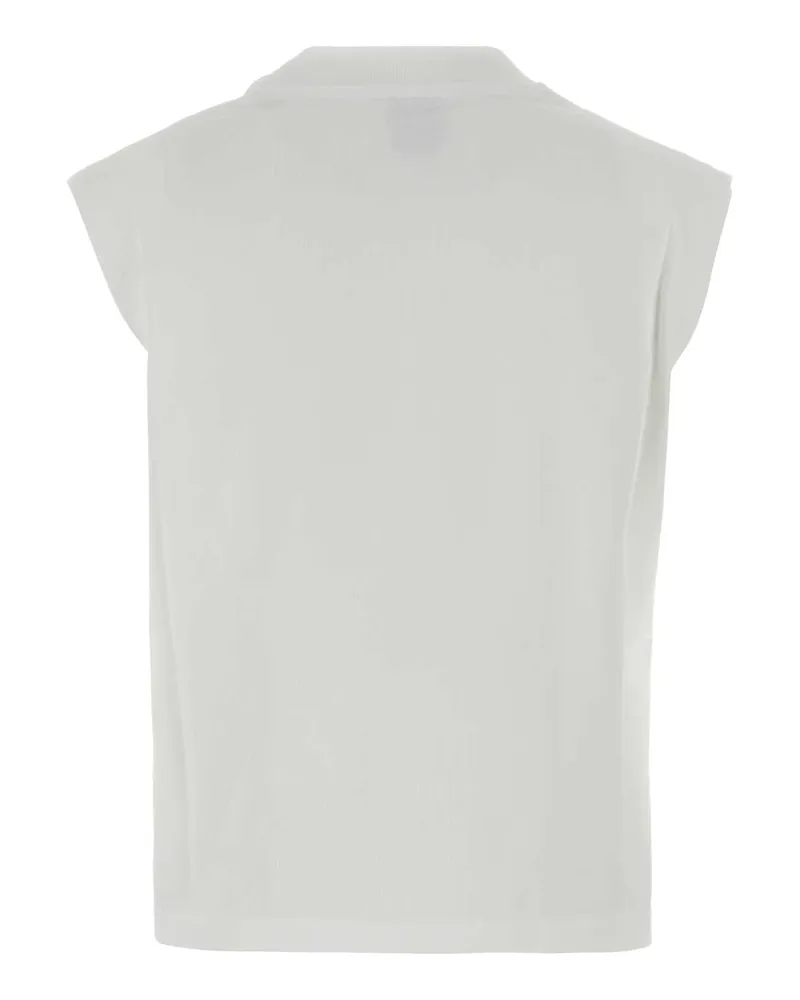 Casablanca Paris Women's White Cotton Tank Top Egyptianarch Exterior: Maglieria Sweater White