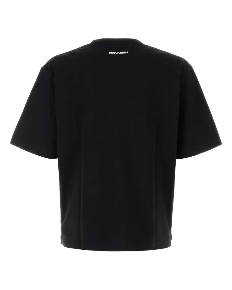 Dsquared2 Men's Black Cotton Oversize T-Shirt Exterior Black