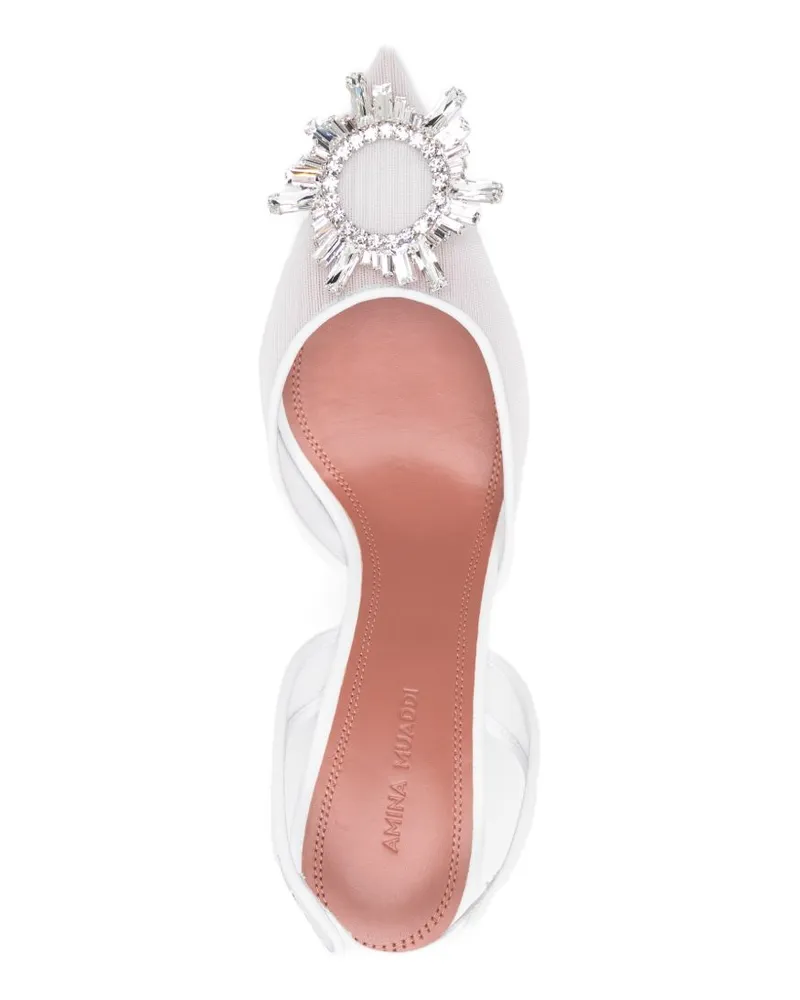 Amina Muaddi Begum Slingback Heel — White White