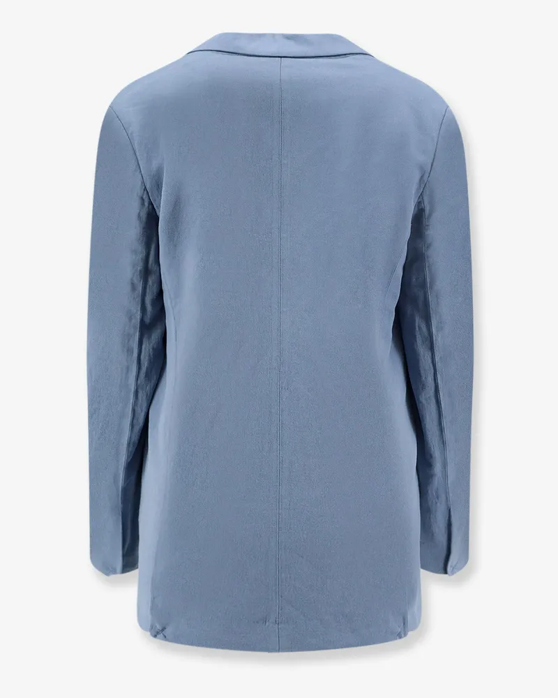 Closed Women Blazer, Virgin Wool Blend — Blue Polyester Blazers Jacket Blue