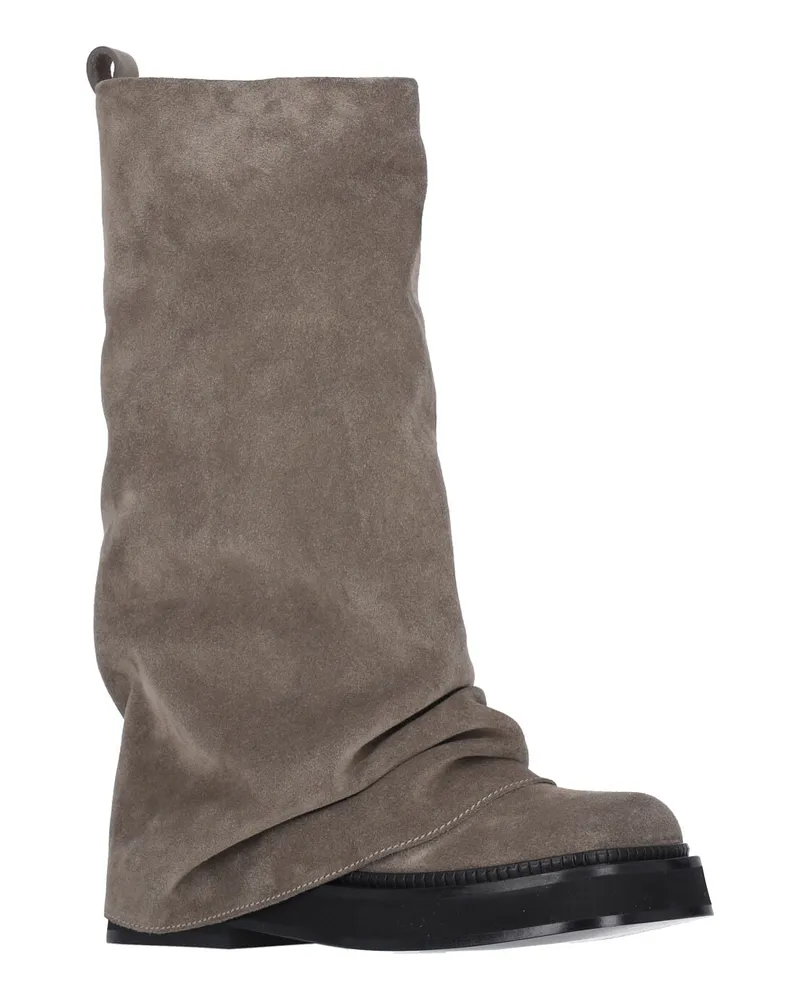 ATTICO Women's Boots Beige Suede Leather Beige