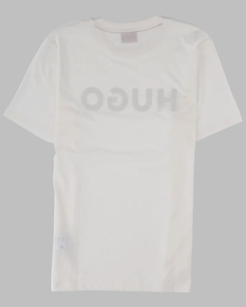 HUGO BOSS Logo-Printed Cotton T-Shirt — Ivory Ivory