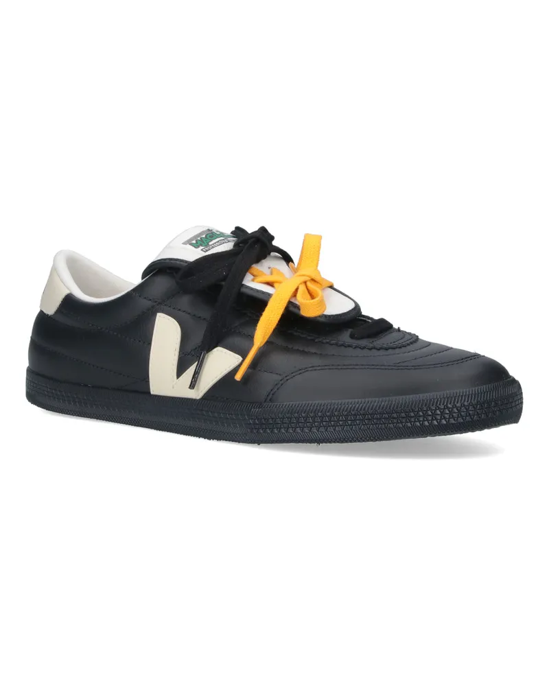 VEJA Unisex Two-Tone Leather Sneakers Black Outsole Amazonian Black