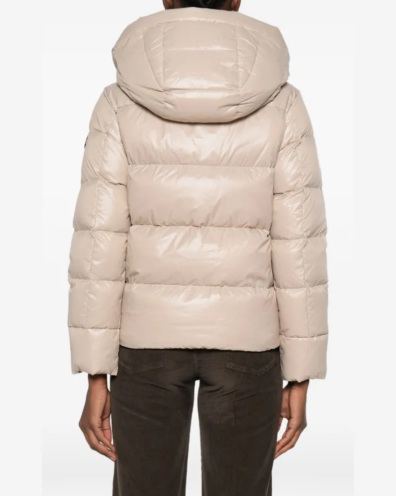 Peuterey Hooded Quilted Down Jacket — Beige Beige