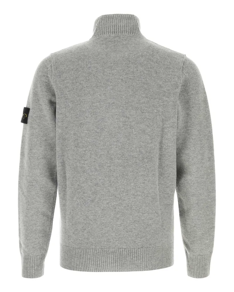Stone Island LS Polo Sweater — Gray Gray