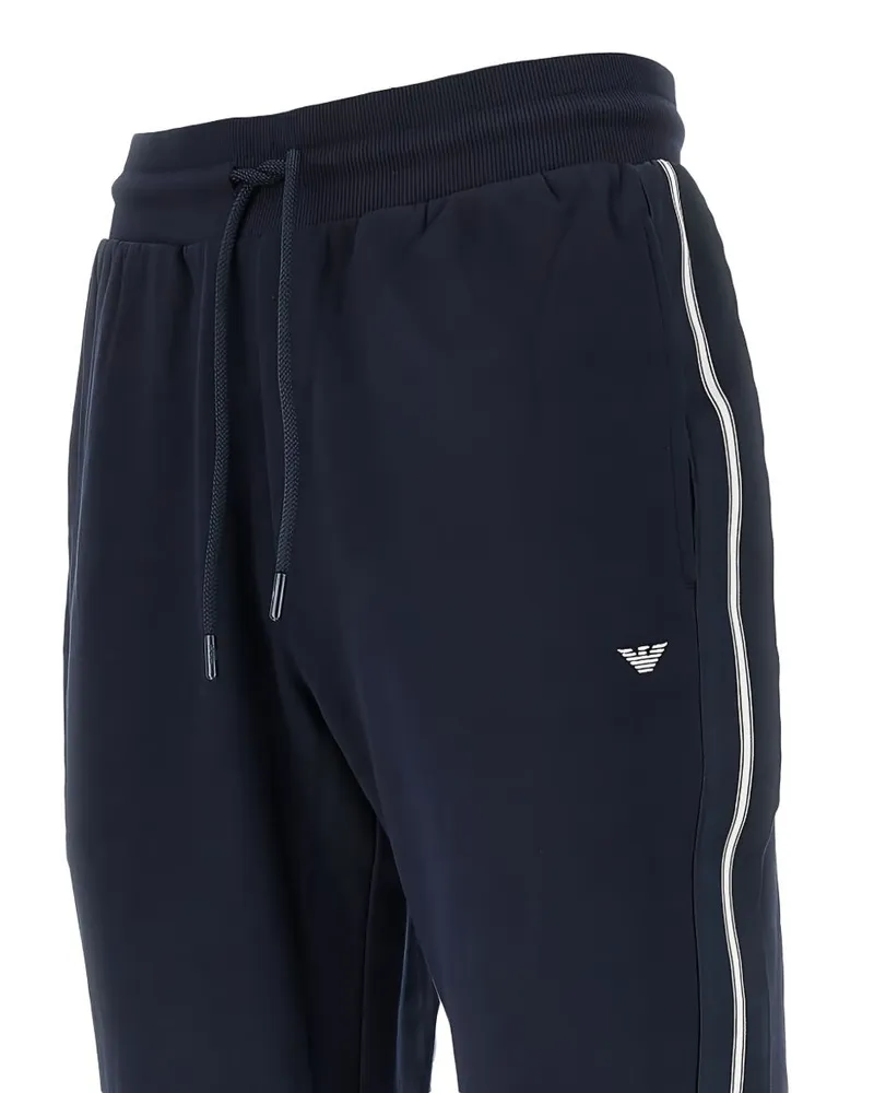 Emporio Armani Striped Side Tape Joggers — Navy Navy