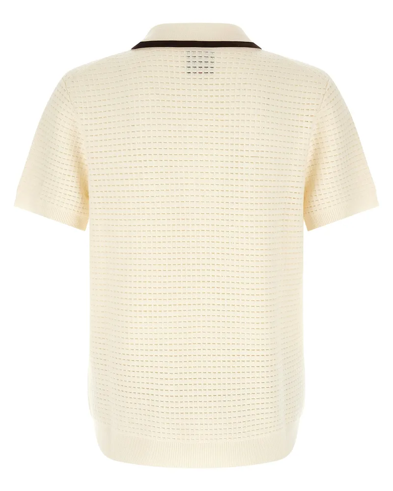Casablanca Paris Men's White Wool Polo Shirt White