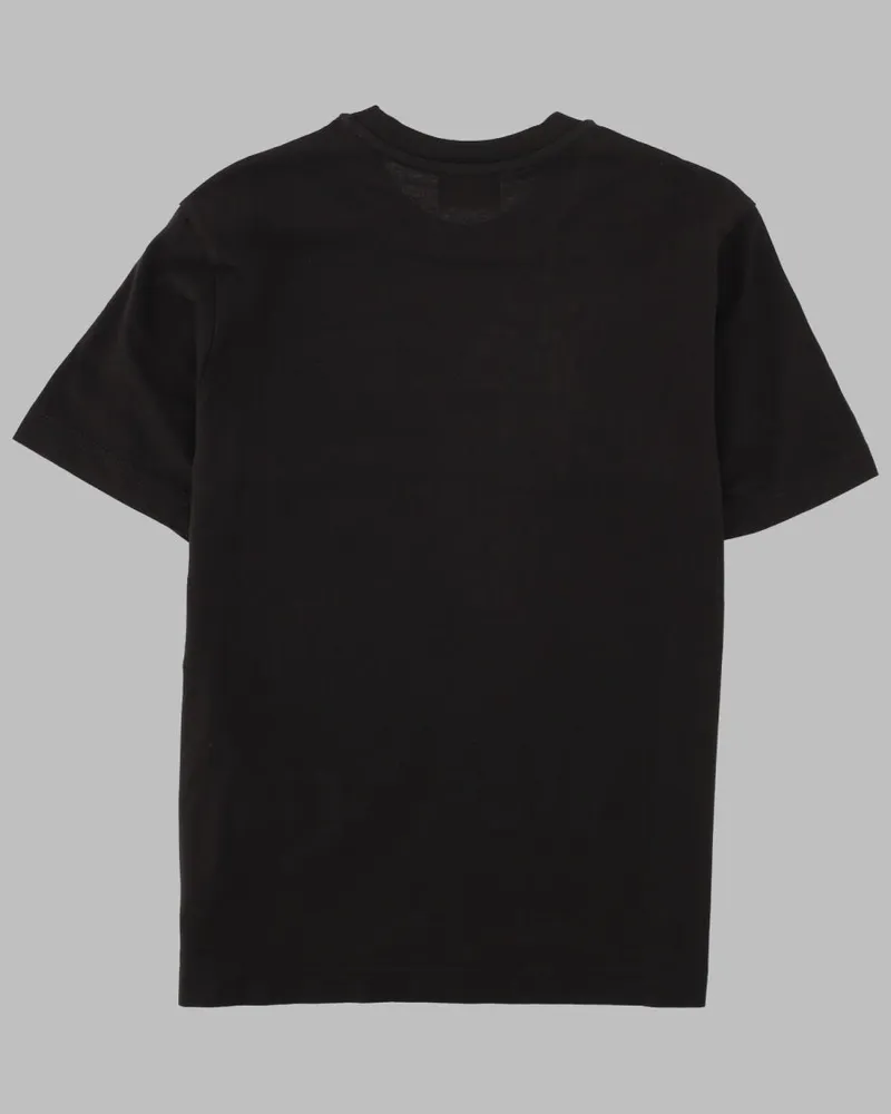 Diesel Frayed Logo Cotton T-Shirt — Black Black