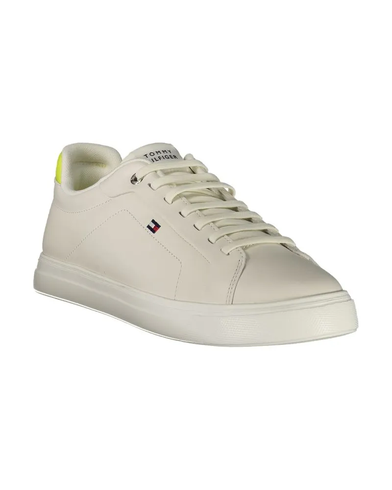 Tommy Hilfiger Lemon-Accented Low-Top Sneaker — White White