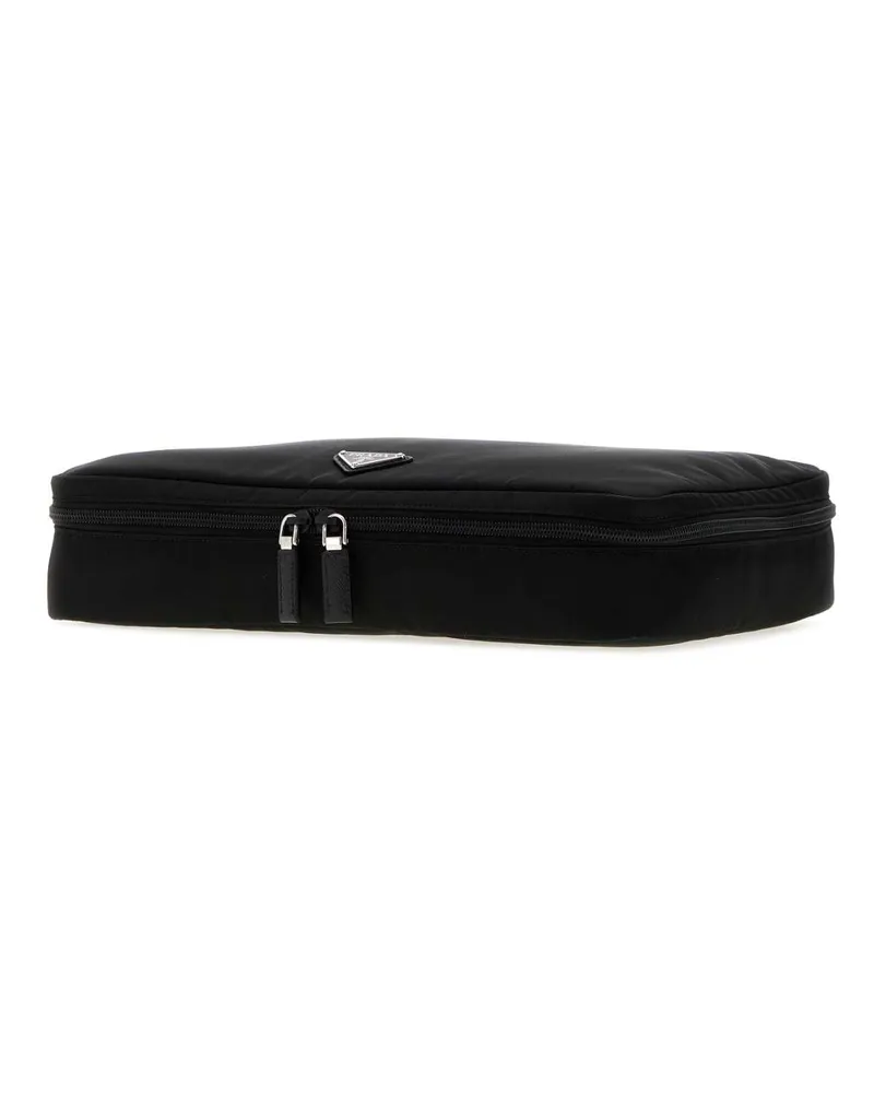 Prada Men's Black Fabric Pouch Nero Beauty Perfumes Black
