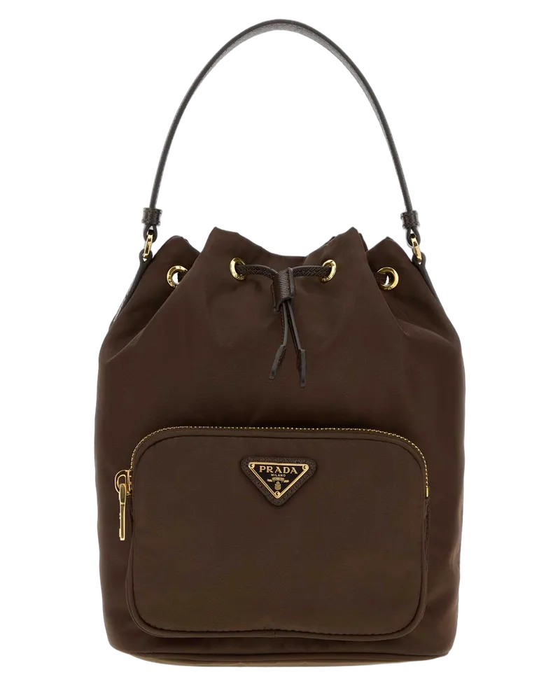 Prada Duet Bucket Bag — Brown Brown