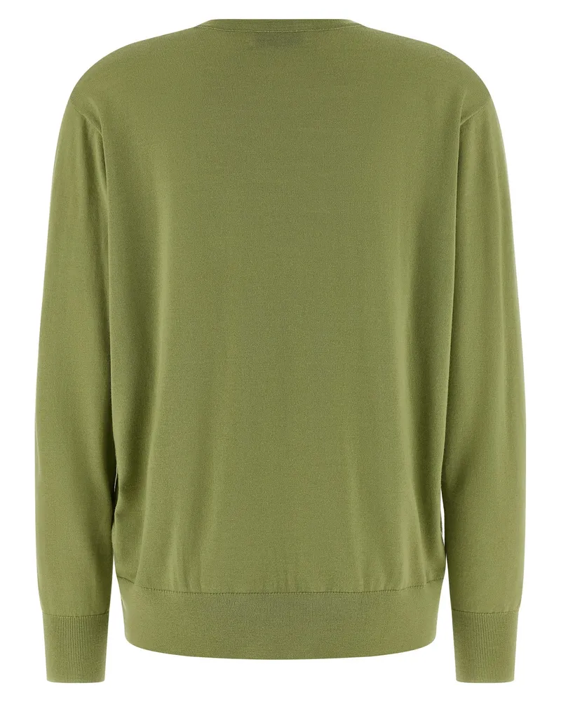 Dries van Noten Women's Bicolor Merino Wool Cardigan Clothing Green