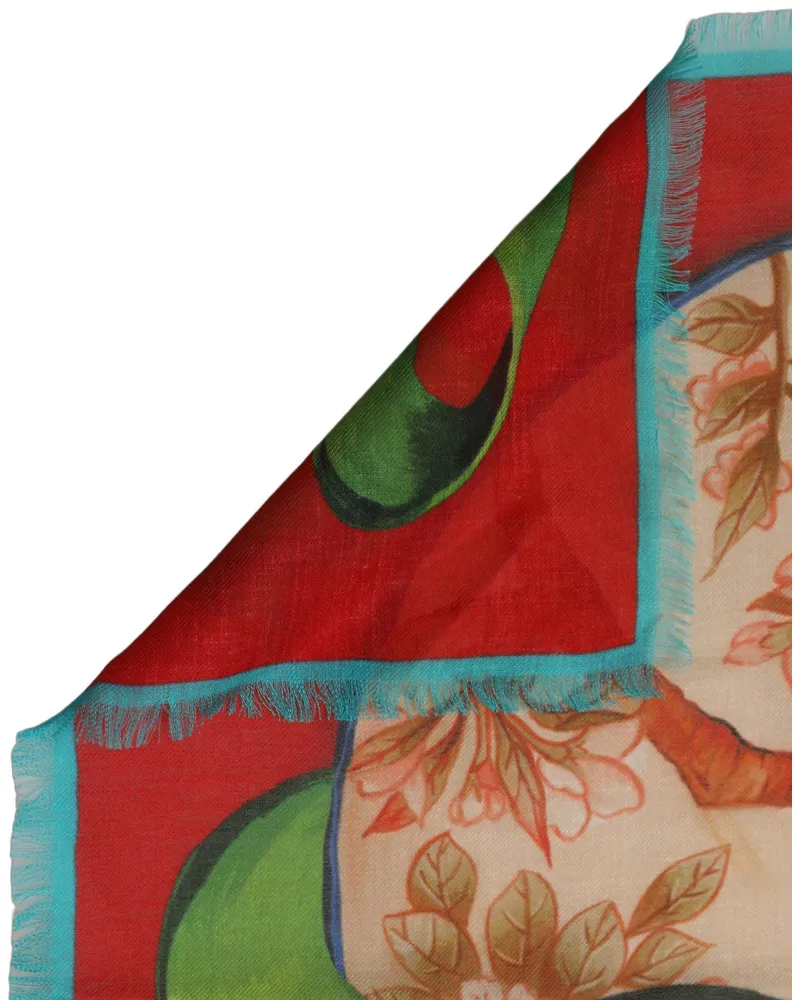 Dolce & Gabbana Marco Polo Motifs Scarf — Multicolor Multicolor