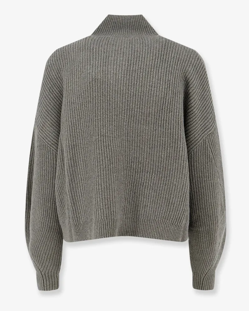 Brunello Cucinelli Women's Cashmere Cardigan Green Sweater Gray