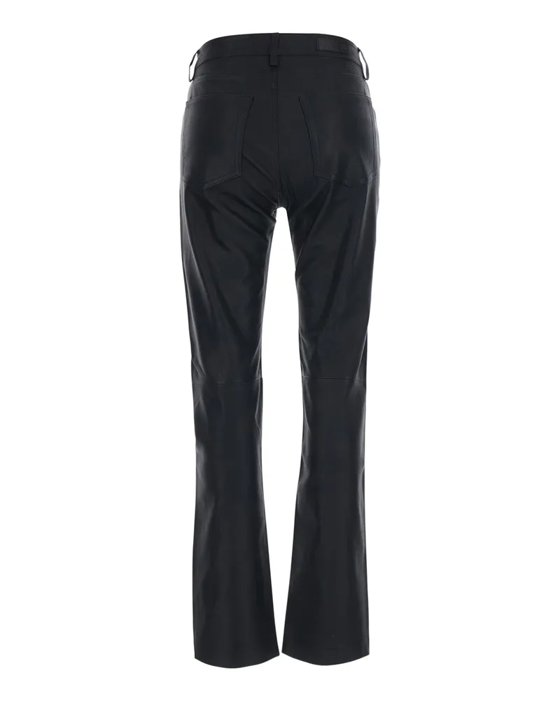 Adriano Goldschmied Women's High-Waisted Sophie Flared Leather Jeans Black Lamb Black