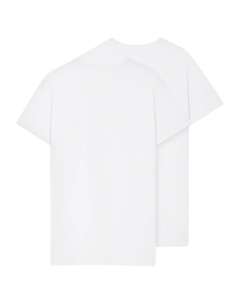 Versace Cotton-Elastane Pack of Two T-Shirt — White White