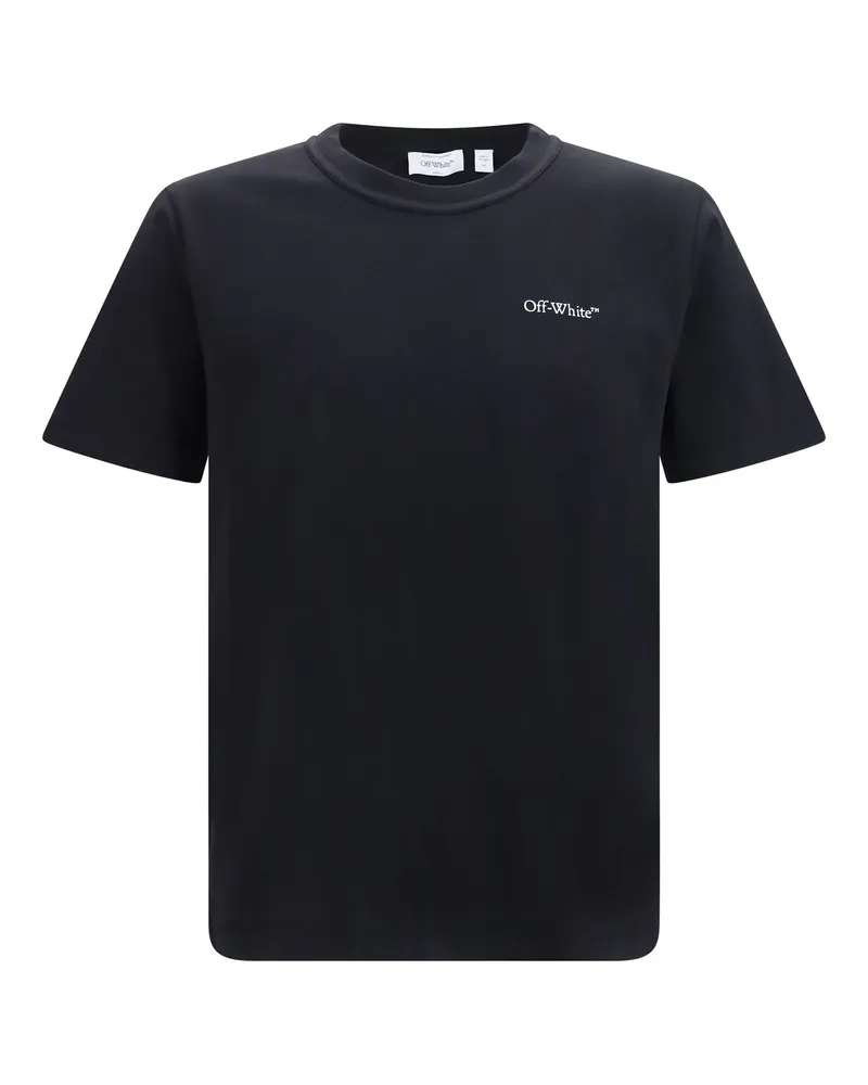 OFF-WHITE Men's T-Shirt Small Bookish Black Cotton T-Shirts And Polos Black