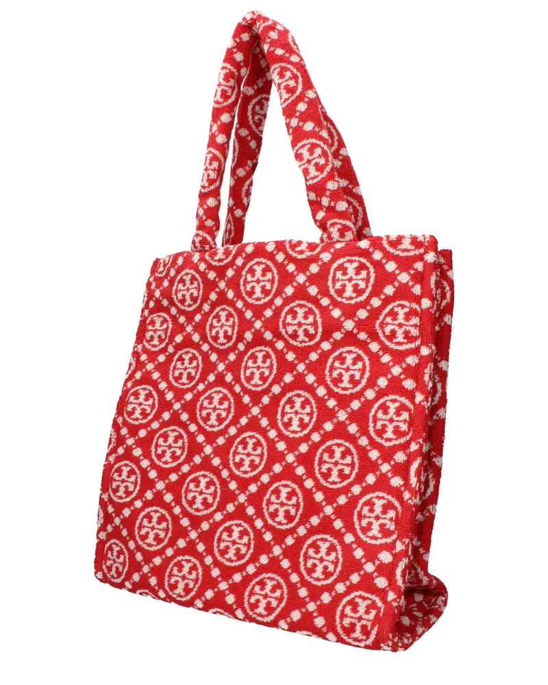 Tory Burch Women's Red Cotton-Like Shoulder Bag Red