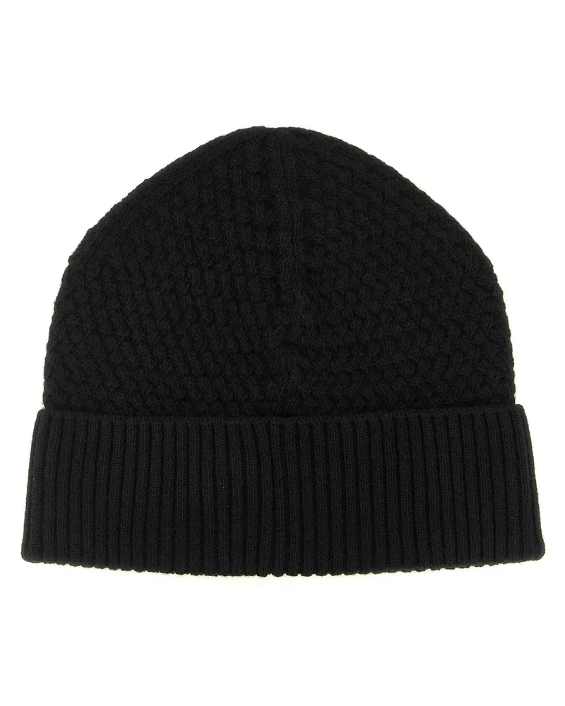 Moncler Basket Stitch Wool-Cashmere Beanie — Black Black