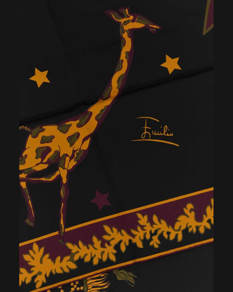 Emilio Pucci Silk Scarf — Black Black