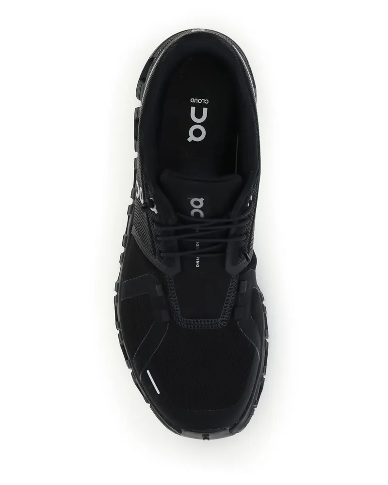 ON Men's Sneaker With Dark Blue Arrow Detail Green-White Calf Leather: 100. Trainers Black/black Black