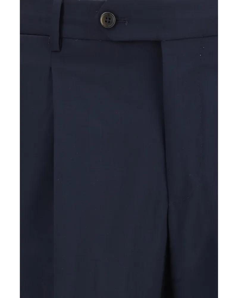 PT TORINO Superlight Merino Wool Trousers — Blue Blue
