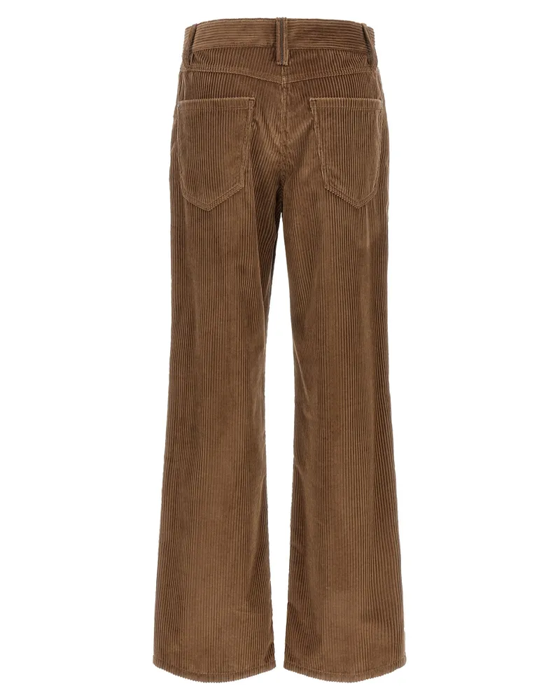 Brunello Cucinelli Cotton Corduroy Trousers — Brown Brown