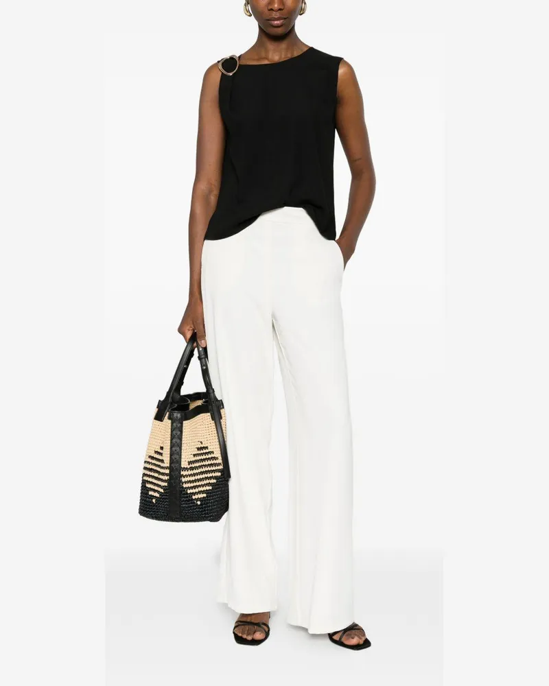 Pennyblack Women's Trousers High-Waist Ivory Polyester White
