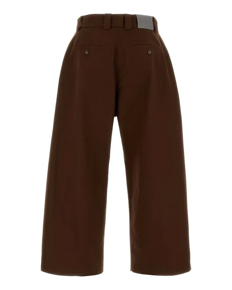 Balenciaga Brown Exterior: Cotton Pantaloni Trousers Brown