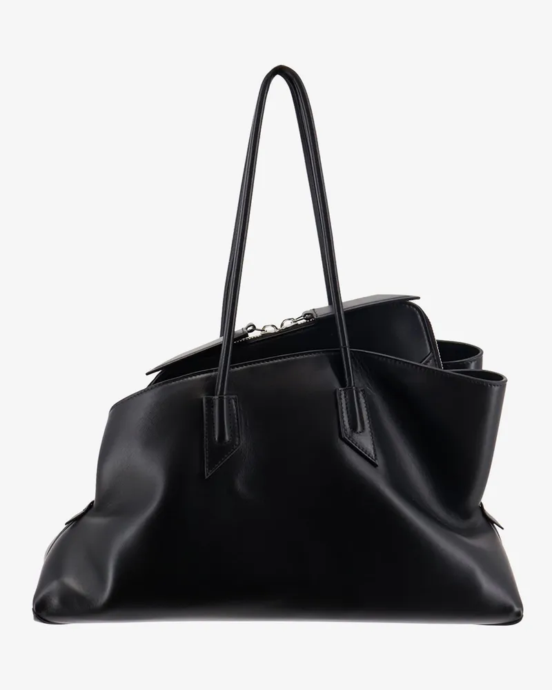 ATTICO Women's Shoulder Bag La Passeggiata Medium Leather Black Black