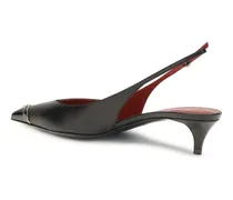 VLogo Signature Kitten Heel Slingback Heel — Black