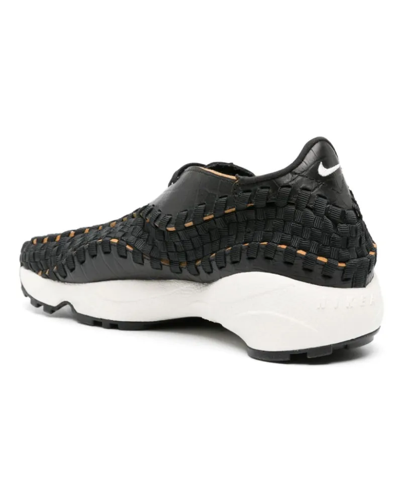 Nike Women's Woven Leather Sneaker Black Rubber Black