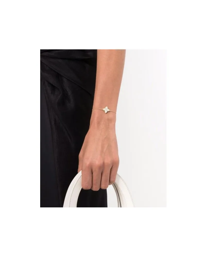Roberto Coin Women's 18kt Yellow Gold Diamond Princess Flower Bracelet Continuty Gold