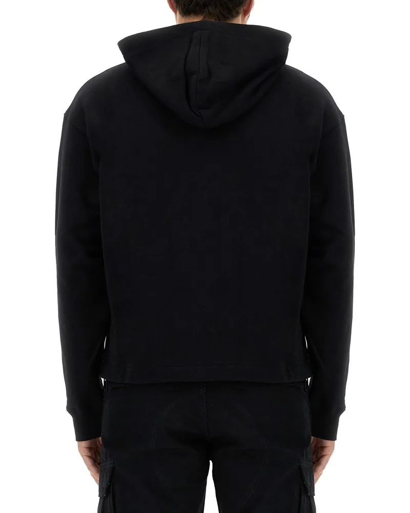 Moschino Logo Cotton Sweatshirt — Black Black
