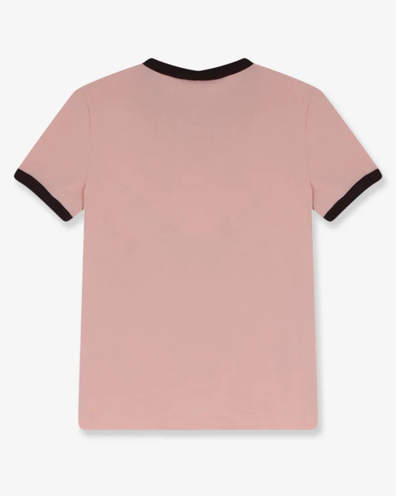 Chloé Women's T-Shirt With Front Print Pink Cotton T-Shirts & Jerseys Pink