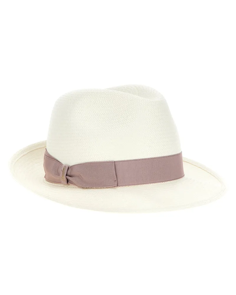 Borsalino Women Multicolor Hemp Fedora Accessory Cream