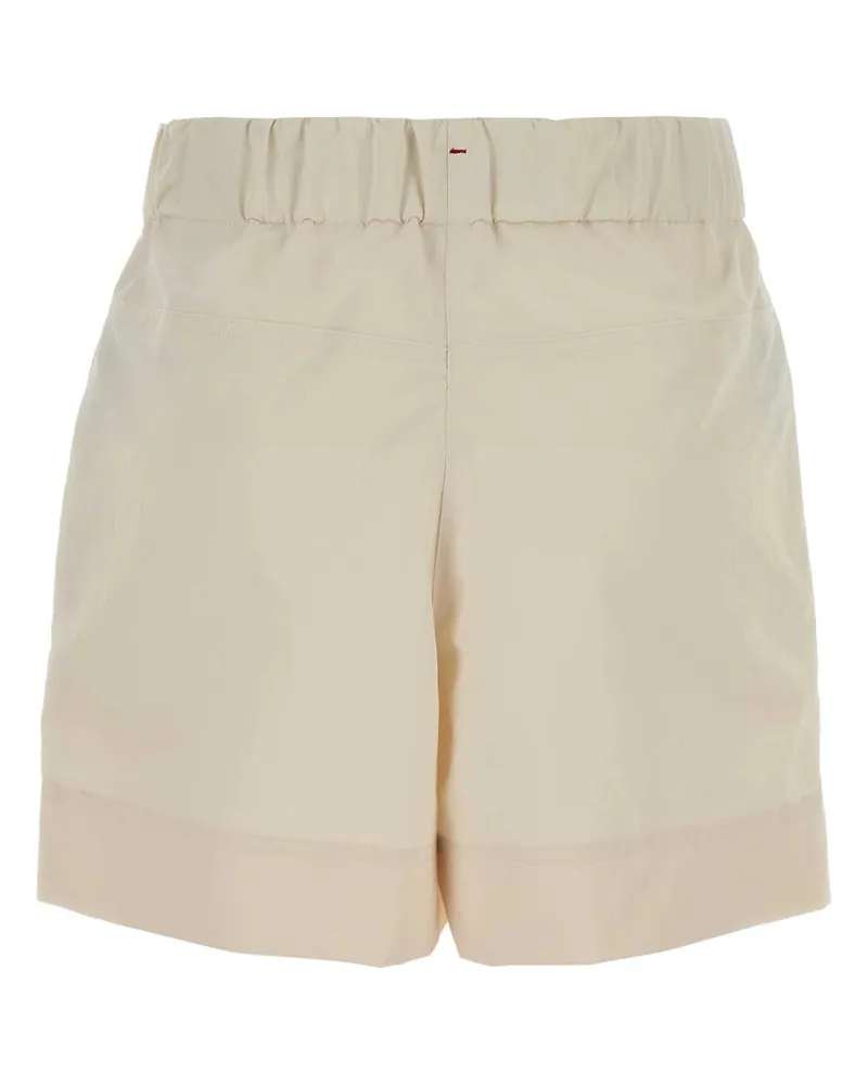 Moncler Women's Cream Polyester Shorts 050 Base Fabric Beige