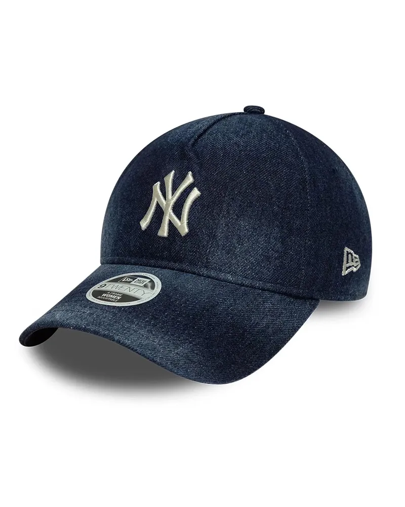 New Era Women's Cap 9twenty A-Frame Denim Navy Blue Polyester Hat Navy