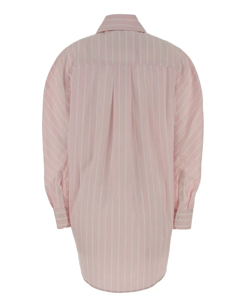 Jacquemus Women's La Robe Chemise Ovalo Businesslogostripespin Camicie Shirt Pink