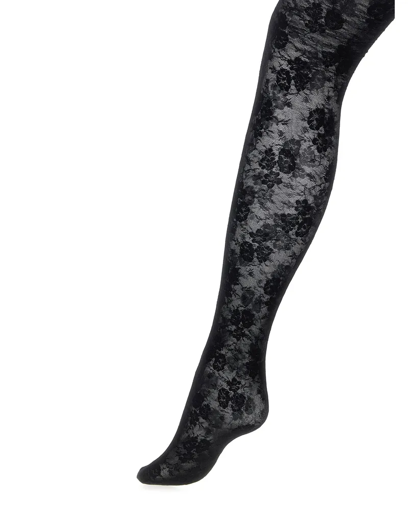 Valentino Garavani Women's Black Polyamide Socks Clothing Black