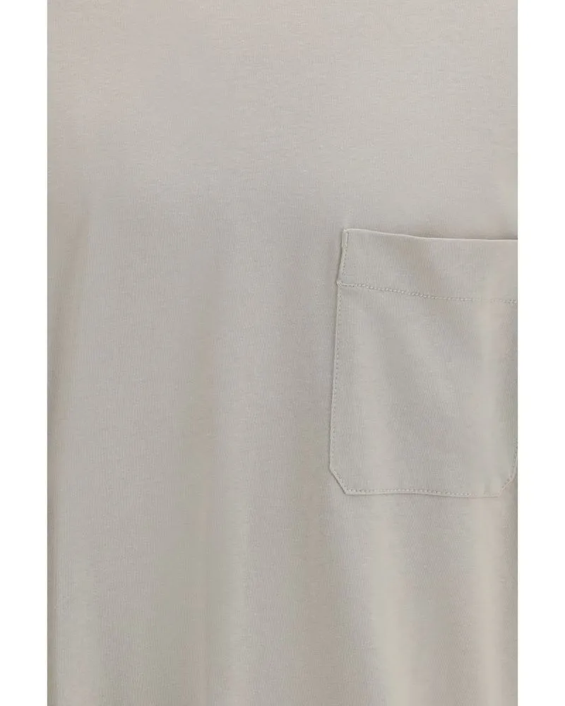 Christophe Lemaire Cotton-Linen Blend T-shirt — Beige Beige