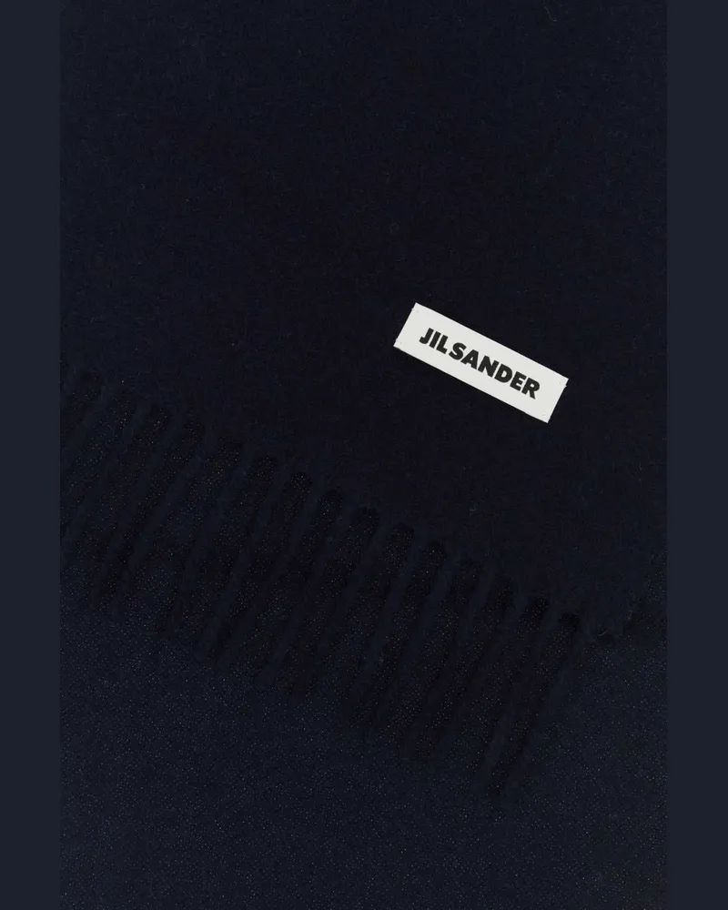 Jil Sander Men's Midnight Blue Wool Scarf 402 Exterior: Virgin Sciarpe E Foulard Scarfs Navy