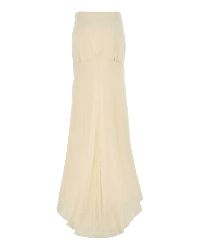 ARMARIUM Women's Cream Satin Rima Skirt Gonne Cream