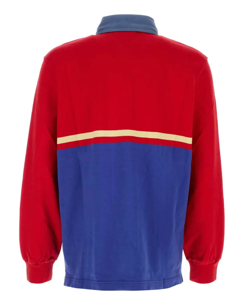J.W.Anderson Colorblock Cotton Polo — Red Red